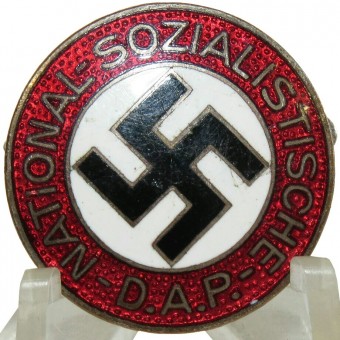 NSDAP Parteimitgliedsnadel, Übergangstyp, vor M/1, Herstellerzeichen: 39 RZM - Robert Beck. Espenlaub militaria