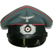 Wehrmacht Heer troupes blindées chapeau à visière rose passepoilée pour hommes engagés