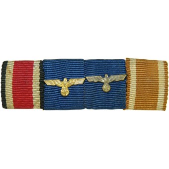 Wehrmacht ribbon bar with 4 medals. Espenlaub militaria