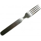 A fork from a German soldier's mess kit. Stainless steel