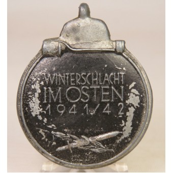 3ème Reich Médaille « Pour la campagne sur le front de lEst » anneau manquant, repeindre laprès-guerre. Espenlaub militaria