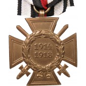 Croix commémorative Hindenburg Guerre mondiale 1914-1918 avec épées