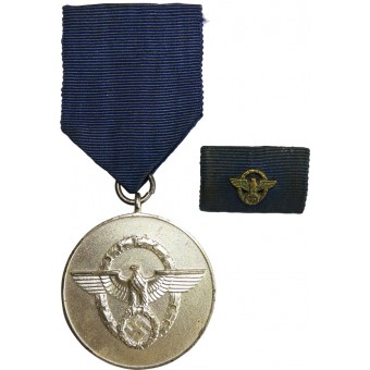 Medaille voor 8 jaar trouwe dienst in de derde Rijk politie. Espenlaub militaria