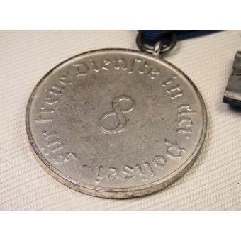 Medalj för 8 års trogen tjänstgöring inom polisen i tredje riket.. Espenlaub militaria
