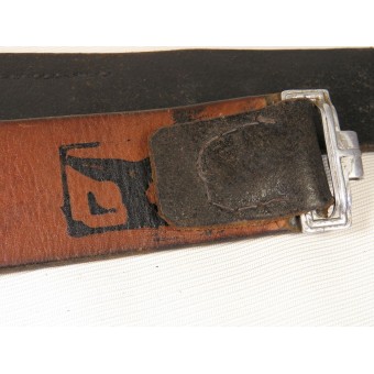 Cinturón de cuero alemana para equipos de combate. Espenlaub militaria