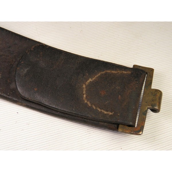 Cintura Militare Tedesca WH - Riproduzione Pelle Bovina Per La Seconda Guerra Mondiale (D-Day, Esercito)