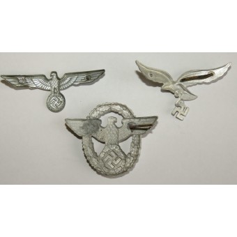 3 örnar: Wehrmacht, Luftwaffe, 3rd Reich polisen. Espenlaub militaria