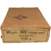 Упаковка для 10 патронов к британскому пулемёту "303", марка VII, 1930 год. Латвия