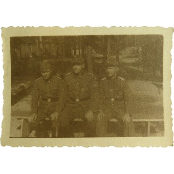 Фото командиров, Латышских легионеров СС.  8,5 х 6 см. Espenlaub militaria