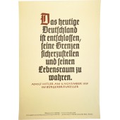 Wöchentliches Propagandaplakat der NSDAP, Dezember, 10 - 16, 1939