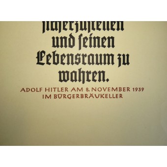 Manifesto settimanale di propaganda del NSDAP, dicembre 10-16, 1939. Espenlaub militaria