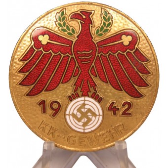 1942 Gold Klasse Tirol Schützen Bezirksmeisterschaftspreis im Schießen. Espenlaub militaria