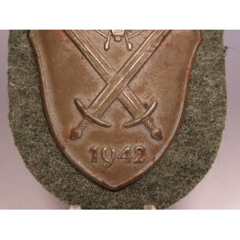 Нарукавный щит Демянск 1942. Сталь. Espenlaub militaria