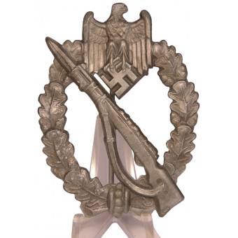 Infantry assault badge E. Ferd Wiedmann, “Lily Pad” Hinge. Espenlaub militaria