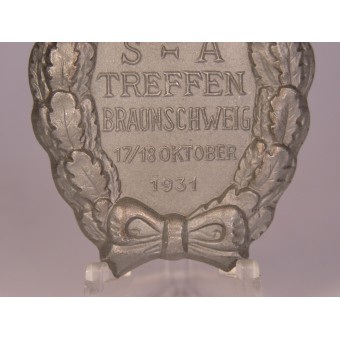 SA Vergadering Braunschweig 1931 badge - RZM M1/35 Mint. Espenlaub militaria