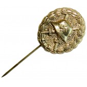 Verwundetenabzeichen i guld 1:a typen, guldgrad - 19 mm miniatyr