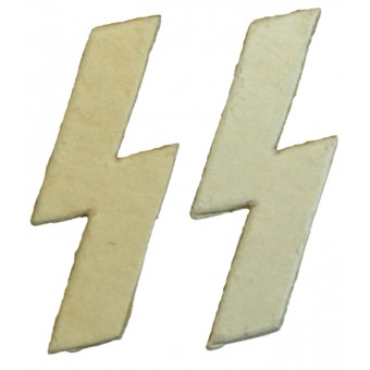 Cardboard templates for embroidery of SS runes. Espenlaub militaria