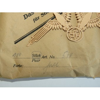 Картонная карта для золотной вышивки нарукавного орла комсостава СС. Espenlaub militaria