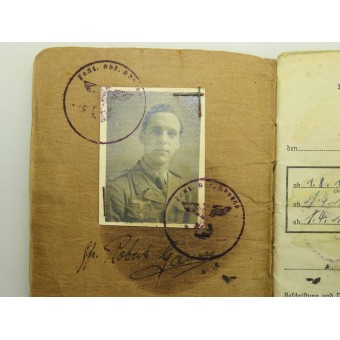 Soldbuch, Wehrpass, dogtag, fotoalbum, pansarsoldat Robert Garner. Espenlaub militaria