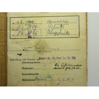 Soldbuch, Wehrpass, dogtag, fotoalbum, pansarsoldat Robert Garner. Espenlaub militaria