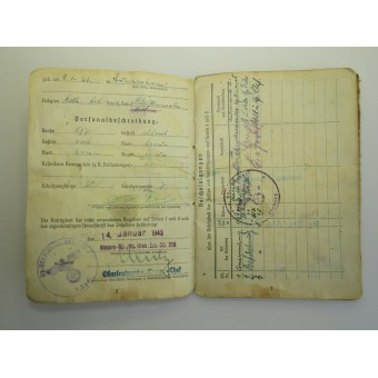 Soldbuch, Wehrpass, dogtag, fotoalbum, pansarsoldat Robert Garner. Espenlaub militaria