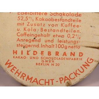 Wehrmachtsschokoladendose zum Aushärten 1941- Scho-Ka-Kola. Espenlaub militaria