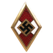 Gold Hitler Youth badge, M1/120, duplicate B