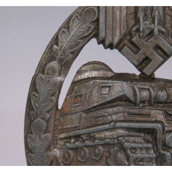 Нагрудный знак за танковую атаку в бронзе, Junker, цинк, ремонт. Espenlaub militaria