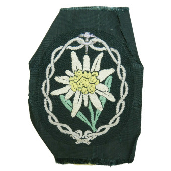 BEVO edelweiss patch for Wehrmacht Gebirgsjäger, mint condition. Espenlaub militaria