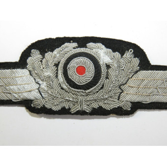 Капуста на фуражку Люфтваффе, вышитая алюминиевой нитью. Espenlaub militaria