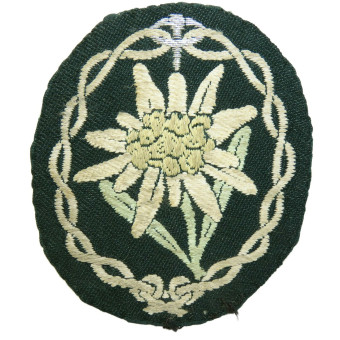 Sleeve patch for Wehrmacht mountain troops (Gebirgsjäger), BEVO. Espenlaub militaria