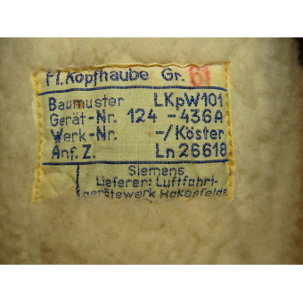 Летный кожаный шлем Luftwaffe LKpW101. Espenlaub militaria