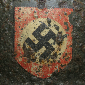 Шлем М35 двухдекальный, SS-Totenkopfverbände, Демянск