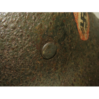 Шлем М35 двухдекальный, SS-Totenkopfverbände, Демянск