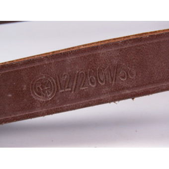 Кожаный ремень NSDAP с пряжкой из мельхиора, 1938. Espenlaub militaria