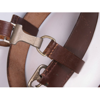 Кожаный ремень NSDAP с пряжкой из мельхиора, 1938. Espenlaub militaria