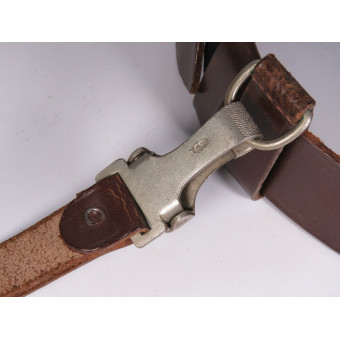 Кожаный ремень NSDAP с пряжкой из мельхиора, 1938. Espenlaub militaria