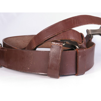 Кожаный ремень NSDAP с пряжкой из мельхиора, 1938. Espenlaub militaria