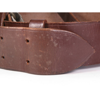Кожаный ремень NSDAP с пряжкой из мельхиора, 1938. Espenlaub militaria