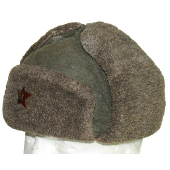 1940 pattern Red Army ushanka with signs of wear. Espenlaub militaria