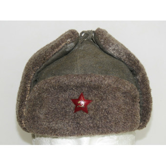 1940 pattern Red Army ushanka with signs of wear. Espenlaub militaria