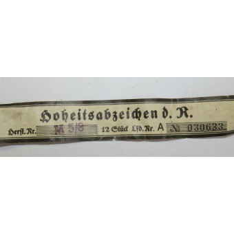 RZM excise paper label for NSDAP party eagles. Espenlaub militaria