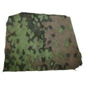 Фрагмент ткани Waffen-SS Eichenlaubmuster со следами бытования