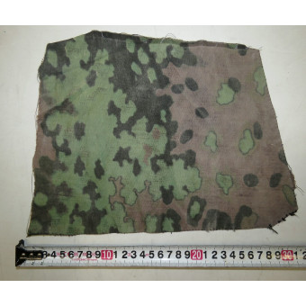 Фрагмент ткани Waffen-SS Eichenlaubmuster со следами бытования. Espenlaub militaria