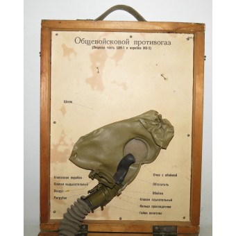 Máscara antigás soviética SchM con filtro de la época de la guerra.. Espenlaub militaria