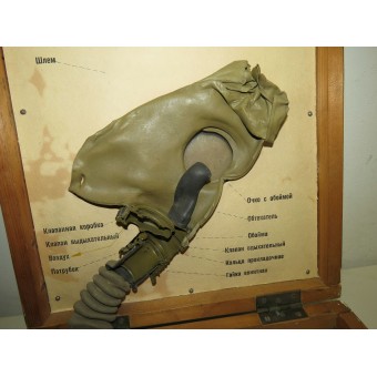 Maschera antigas sovietica SchM in tempo di guerra con filtro, set per laddestramento.. Espenlaub militaria