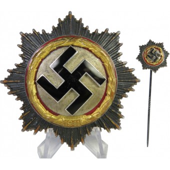 Deutsches Kreuz in Gold- Deutsches Kreuz in Gold, Deschler mit Miniatur. Espenlaub militaria