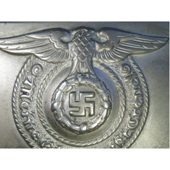 Boucle Waffen-SS, le type précoce, tombac, variation rare.. Espenlaub militaria