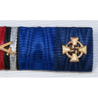 3rd Reich ribbon bar: EK II 1914, Hamburgisches Hanseatenkreuz, 1914-18 Ehrenzeichen. Espenlaub militaria