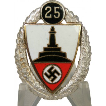 Deutscher Reichskriegerbund Kyffhäuser-DRKB. Zilveren eerbadge gedurende 25 jaar. Espenlaub militaria